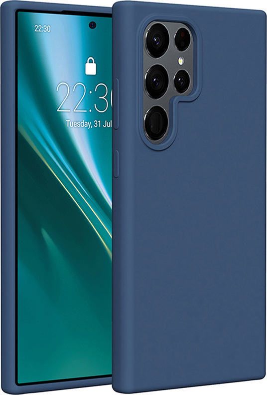 Silikonové pouzdro Etteri pro Samsung Galaxy S25 Ultra tmavě modré
