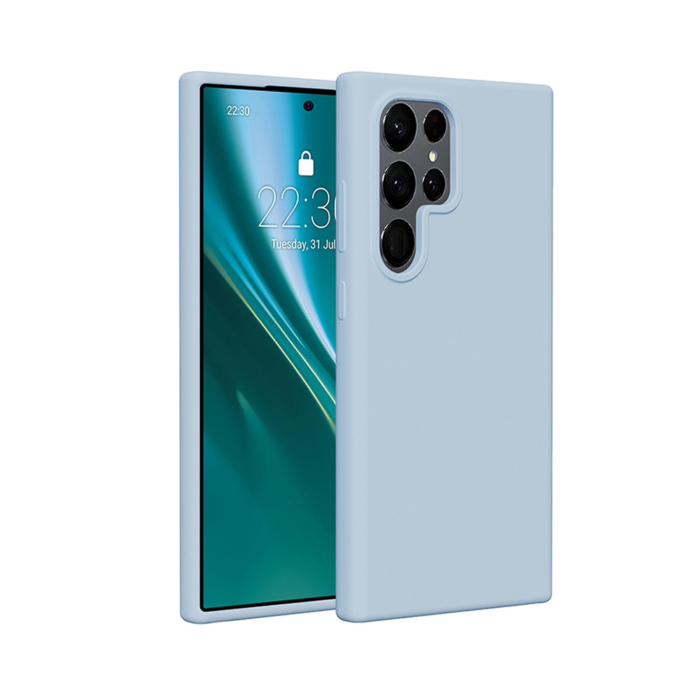 Silikonové pouzdro Etteri pro Samsung Galaxy S25 Ultra světle modré