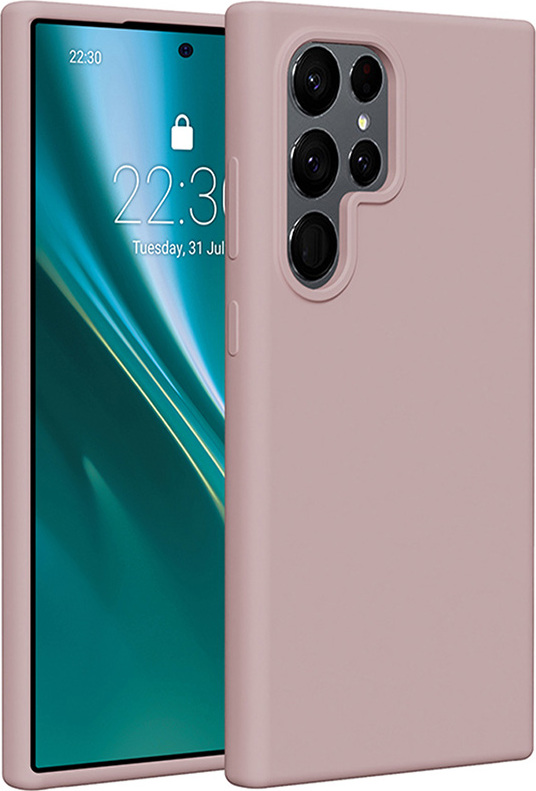 Silikonové pouzdro Etteri pro Samsung Galaxy S25 Ultra světle růžové