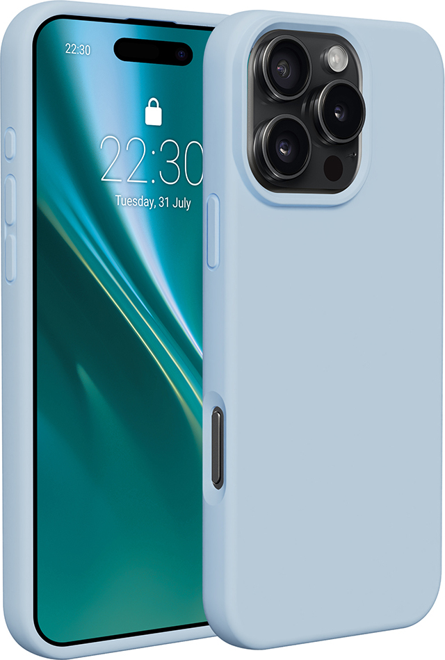 Silikonový obal Etteri pro iPhone 16 Pro Max 6,9" světle modrý