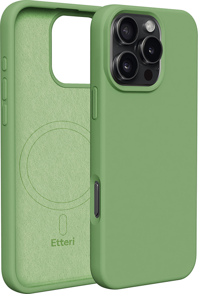 Etteri silikonové pouzdro Mag pro iPhone 16 Pro 6,3" světle zelené