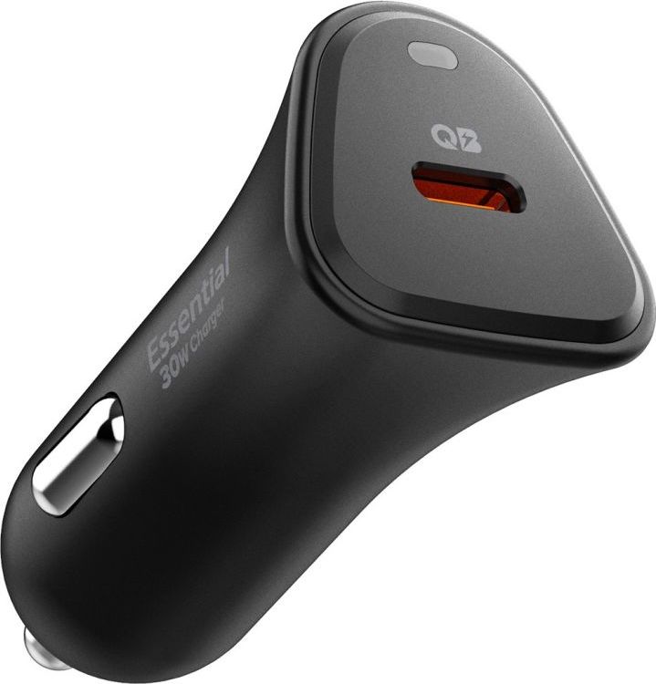 SPIGEN ESSENTIAL EV301 1-PORT CAR CHARGER 30W BLACK