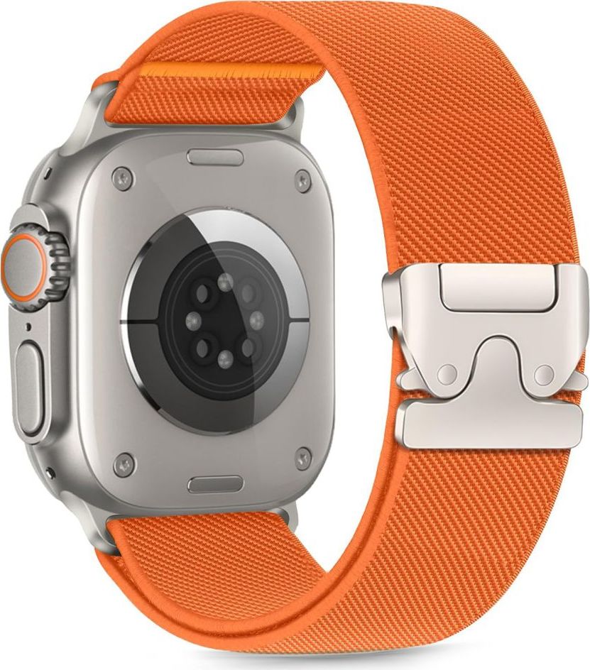 TECH-PROTECT Řemínek NYLON CLASP APPLE WATCH 6 / 7 / 8 / 9 / 10 / SE / ULTRA 1 / 2 (44 / 45 / 46 / 49 MM) ORANGE