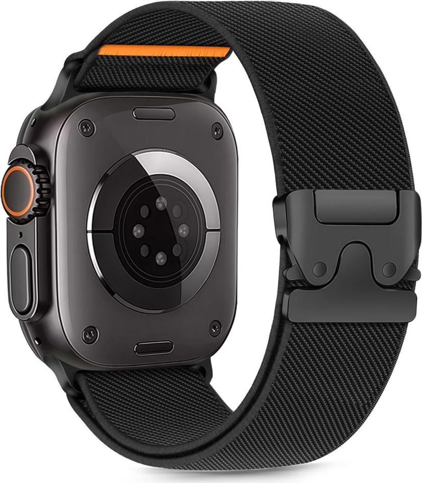 TECH-PROTECT Řemínek NYLON CLASP APPLE WATCH 6 / 7 / 8 / 9 / 10 / SE / ULTRA 1 / 2 (44 / 45 / 46 / 49 MM) BLACK