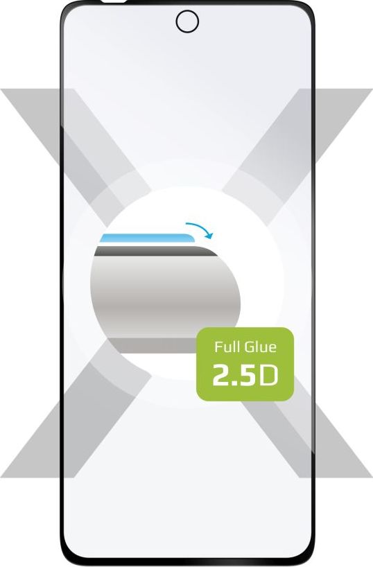 Ochranné tvrzené sklo FIXED Full-Cover pro Motorola Moto G72, černé
