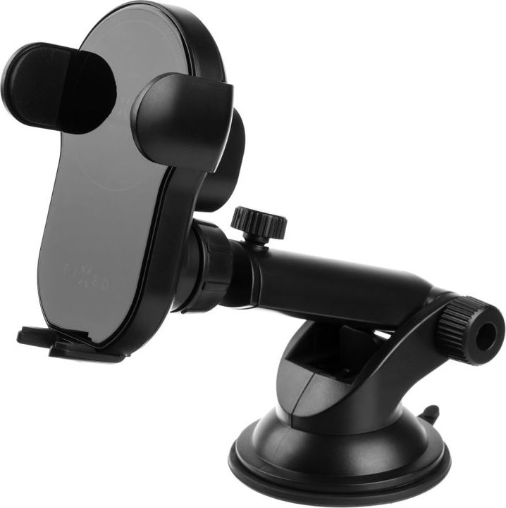 Automatický držák do auta s rychlým bezdrátovým nabíjením FIXED Matic XL na sklo nebo palubní desku, 15W, černý