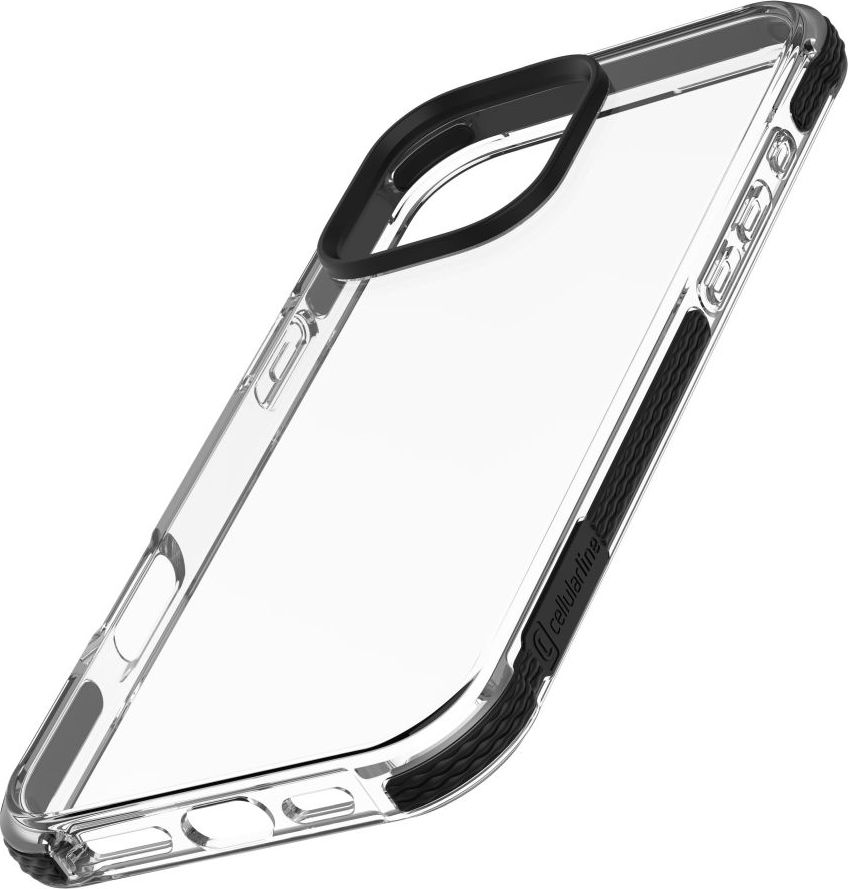Ultra ochranné pouzdro Cellularline Tetra Force Strong Guard pro Apple iPhone 16 Pro, 2 stupně ochrany, transparentní