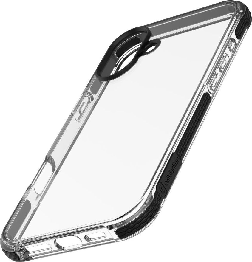 Ultra ochranné pouzdro Cellularline Tetra Force Strong Guard pro Apple iPhone 16 Plus, 2 stupně ochrany, transparentní