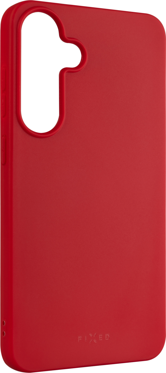 Zadní pogumovaný kryt FIXED Story pro Samsung Galaxy S25+, červený