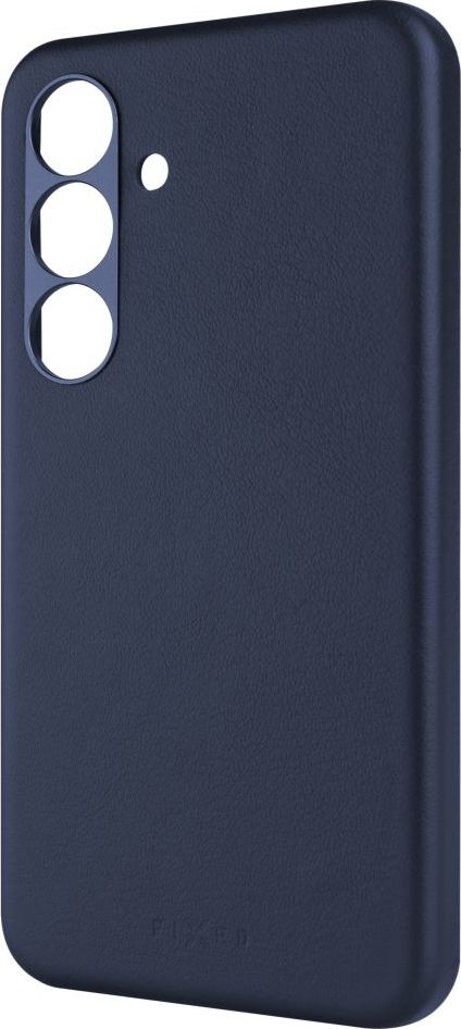 Kožený zadní kryt FIXED MagLeather s podporou MagSafe pro Samsung Galaxy S25, modrý