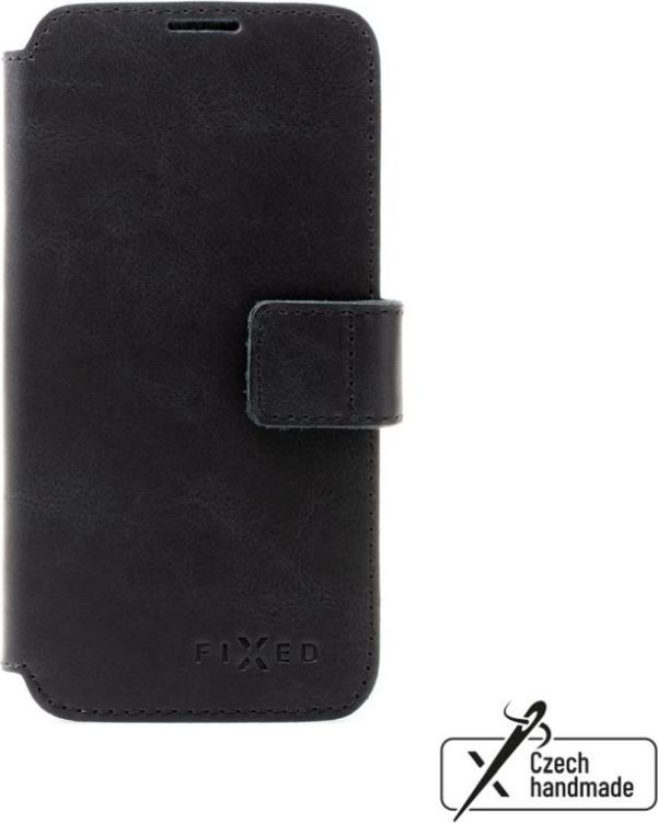 Kožené pouzdro typu kniha FIXED ProFit pro Samsung Galaxy S25, černé