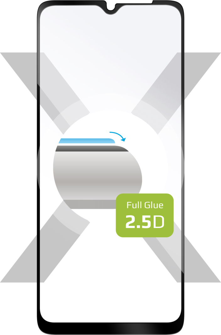 Ochranné tvrzené sklo FIXED Full-Cover pro Samsung Galaxy A13/A13 5G, černé