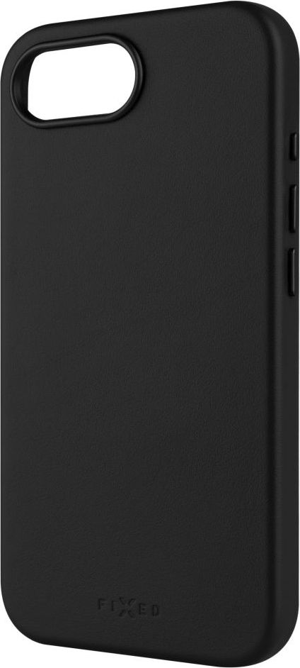 Kožený zadní kryt FIXED MagLeather s podporou MagSafe pro Apple iPhone 16e, černý
