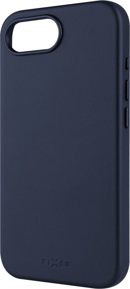 Kožený zadní kryt FIXED MagLeather s podporou MagSafe pro Apple iPhone 16e, modrý