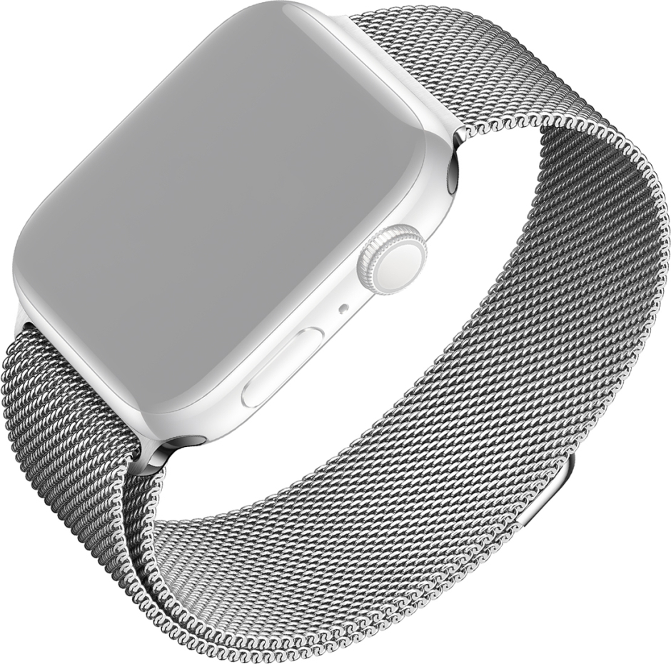 Síťovaný nerezový řemínek FIXED Mesh Strap pro Apple Watch 38/40/41mm, stříbrný