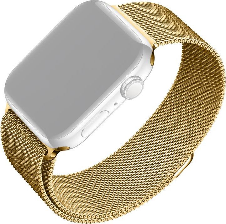 Síťovaný nerezový řemínek FIXED Mesh Strap pro Apple Watch 38/40/41mm, zlatý