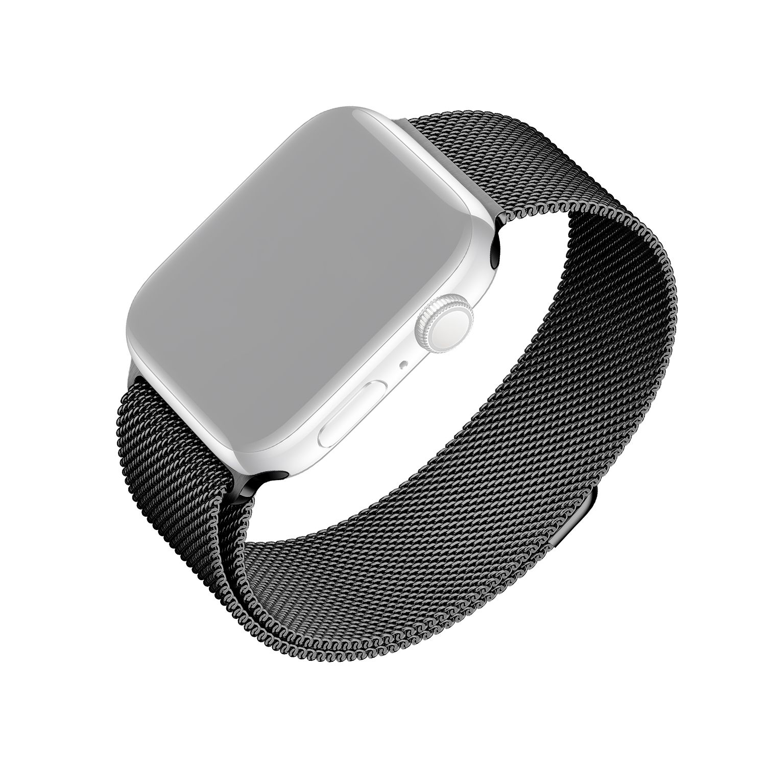 Síťovaný nerezový řemínek FIXED Mesh Strap pro Apple Watch 42/44/45/46/49mm, černý