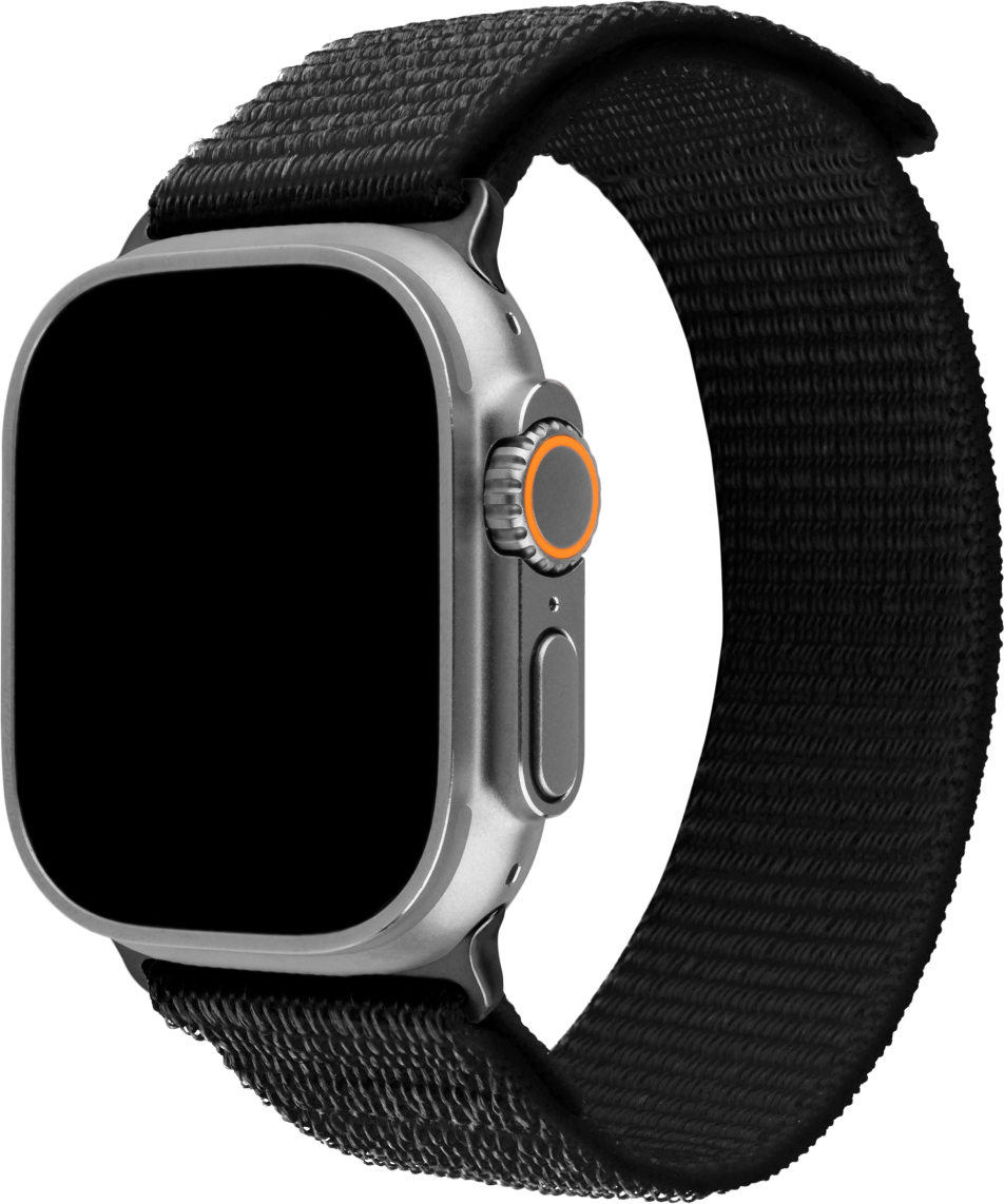 Nylonový řemínek FIXED Nylon Sporty Strap pro Apple Watch Ultra 49mm, černý