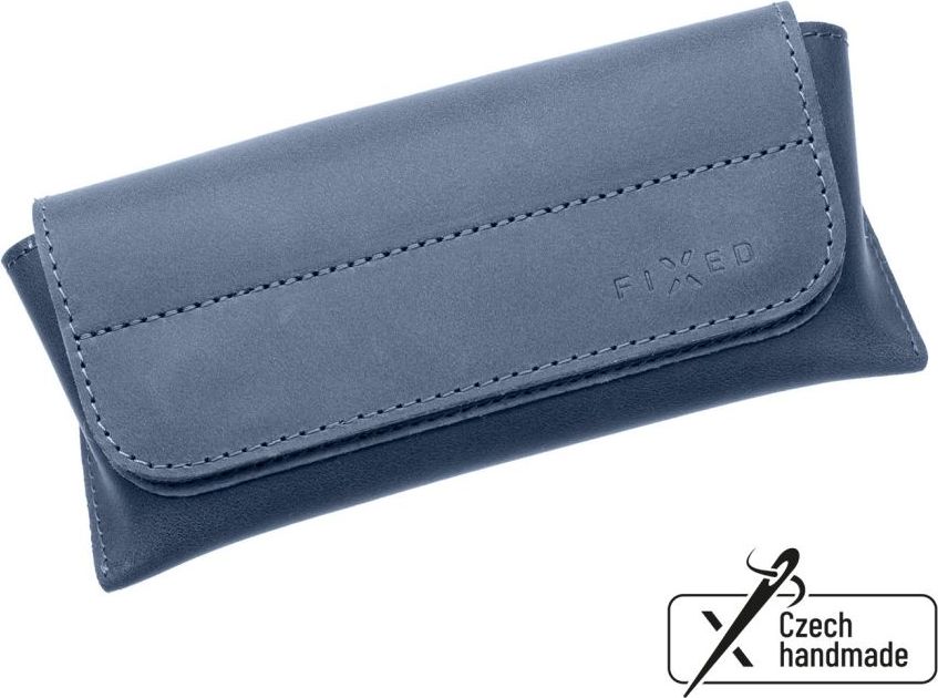 Pouzdro na brýle FIXED Case for Glasses s kapsou pro smart tracker, modré