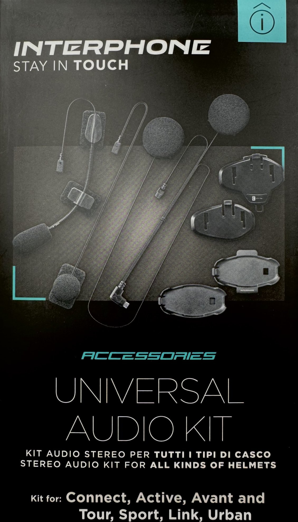 Interphone náhradní HD audiokit s plochým mikrofonem pro Tour, Active, Connect