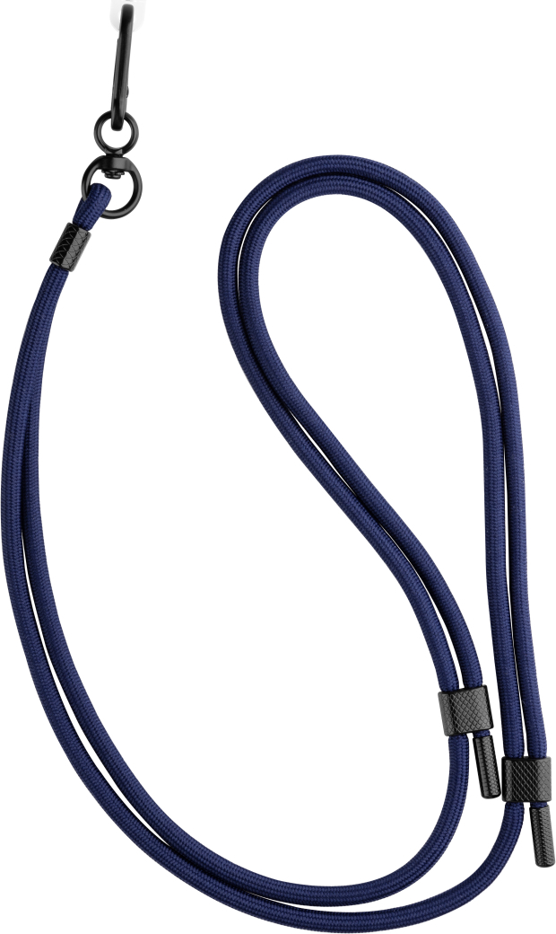 Levně Univerzální šňůrka FIXED NeckUni pro telefony se zadním krytem, modrá