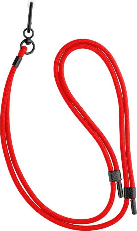 Univerzální šňůrka FIXED NeckUni pro telefony se zadním krytem, červená