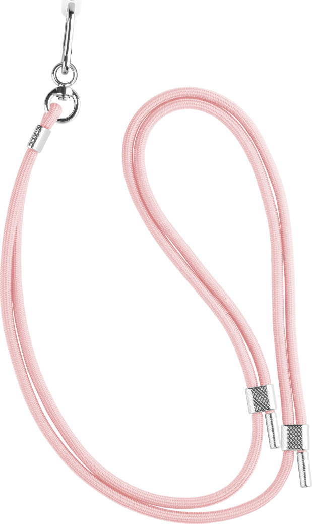 Univerzální šňůrka FIXED NeckUni pro telefony se zadním krytem, růžová