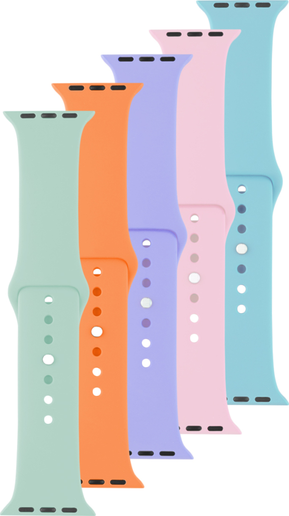 5x set silikonových řemínků FIXED Silicone Strap pro Apple Watch 42/44/45/46/49mm v různých barvách, variace 2