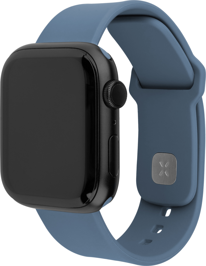 Set silikonových řemínků FIXED Silicone Sporty Strap pro Apple Watch 42/44/45/46mm, zelenomodrý