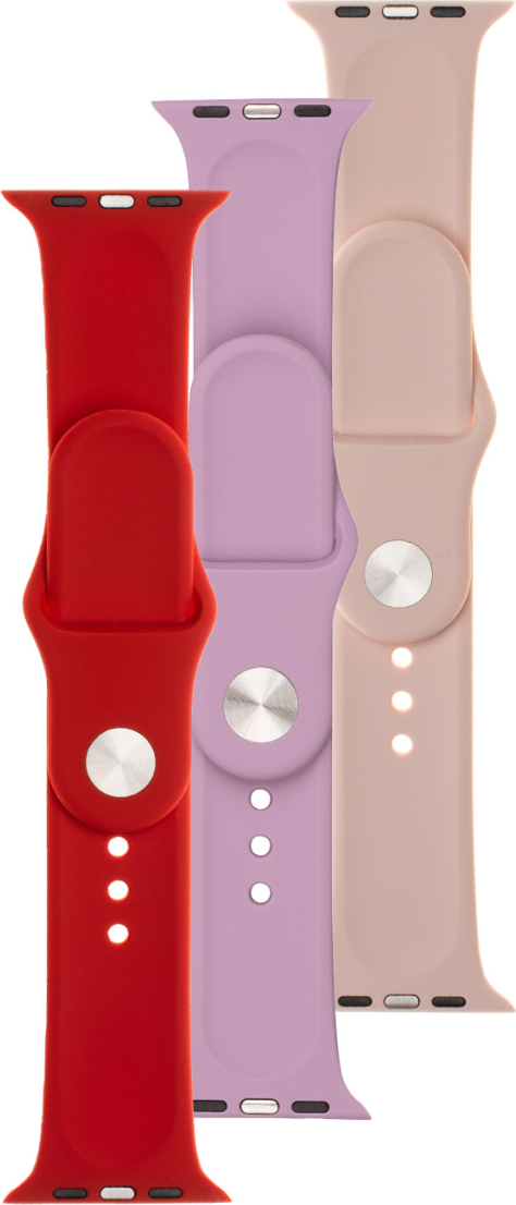 3x set silikonových řemínků FIXED Silicone Strap pro Apple Watch 42/44/45/46/49mm v různých barvách, variace 2