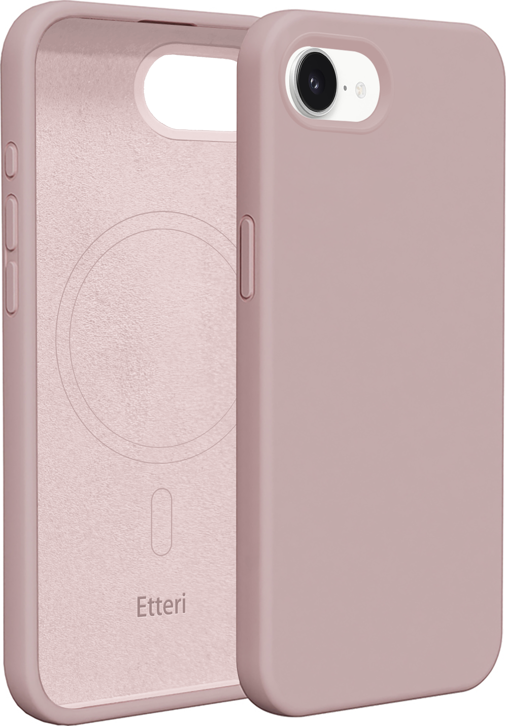 Pouzdro Etteri Silikonový Mag pro iPhone 16e světle růžové