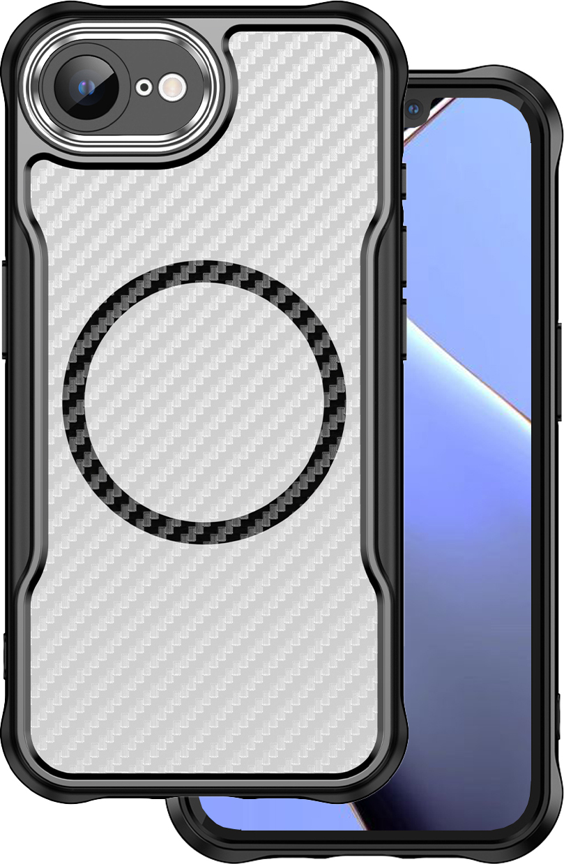 Pouzdro Defender Carbon Mag pro iPhone 16e černé