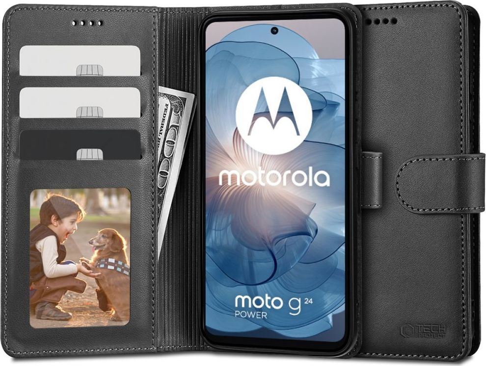 TECH-PROTECT WALLET MOTOROLA MOTO G24 / G24 POWER / G04 / E14 BLACK