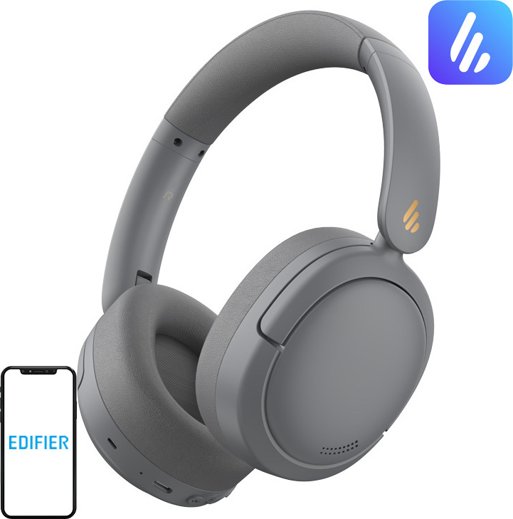 Bezdrátová sluchátka Edifier W800BT Pro, ANC (šedá)