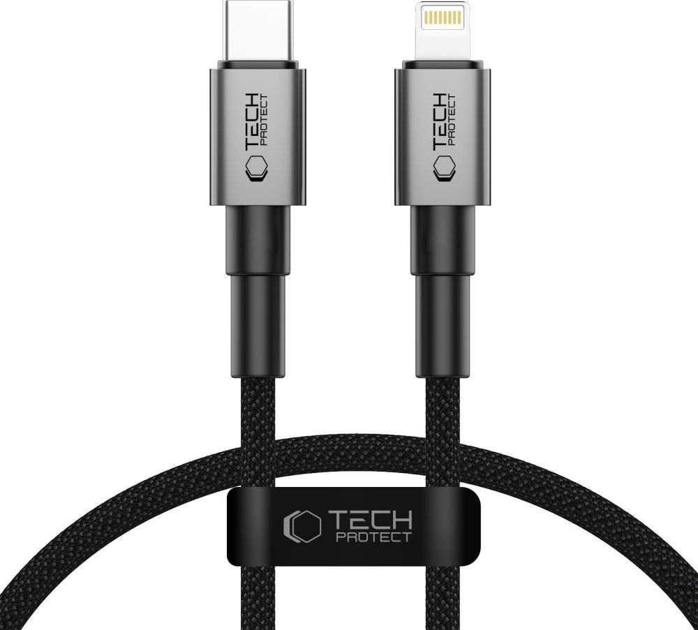 TECH-PROTECT ULTRABOOST DNA LIGHTNING CABLE PD 27W / 3A 25CM IRON GREY