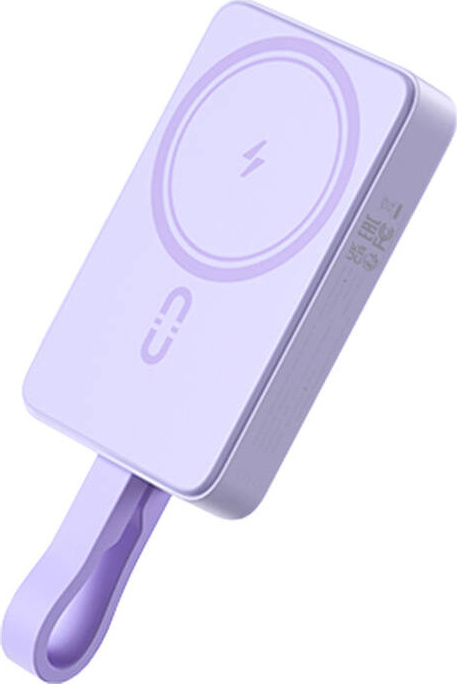 Powerbanka Romoss WMS10 10000mAh 30W MagSafe s integrovaným USB-C a Lightning kabelem (fialová)