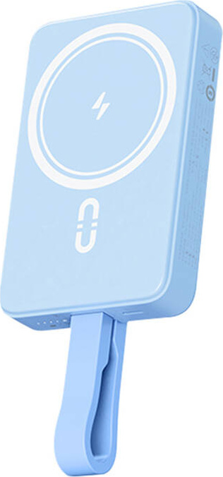 Powerbanka Romoss WMS10 10000mAh 20W MagSafe s integrovaným USB-C a Lightning kabelem (modrá)
