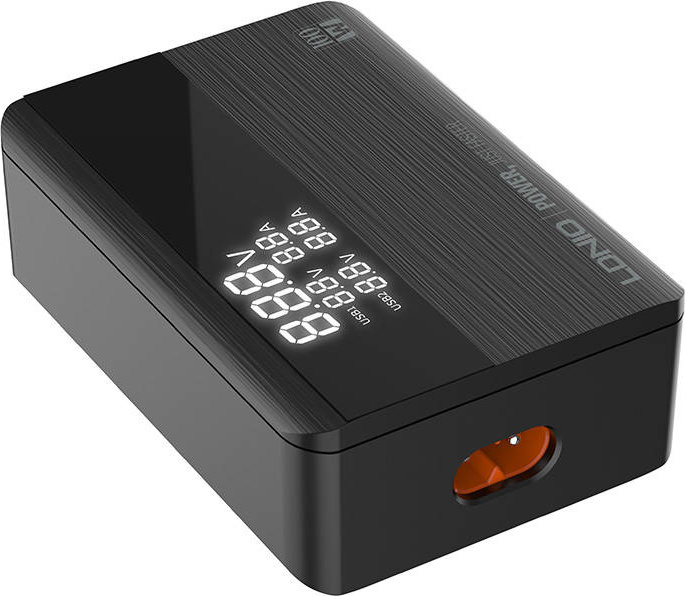 Síťová nabíječka s ukazatelem rychlosti nabíjení LDNIO GaN A4809C 100W