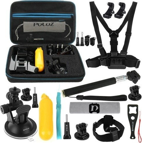 Příslušenství Puluz 20 v 1 Ultimate combo sada pro sportovní kamery GoPro, DJI a další PKT11