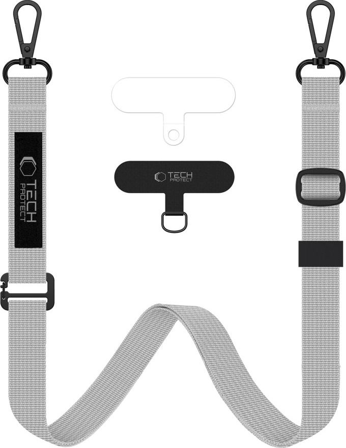 TECH-PROTECT C6S ROPE CROSSBODY UNIVERZÁLNÍ POPRUH DO KRYTU TELEFONU CRAYON GREY
