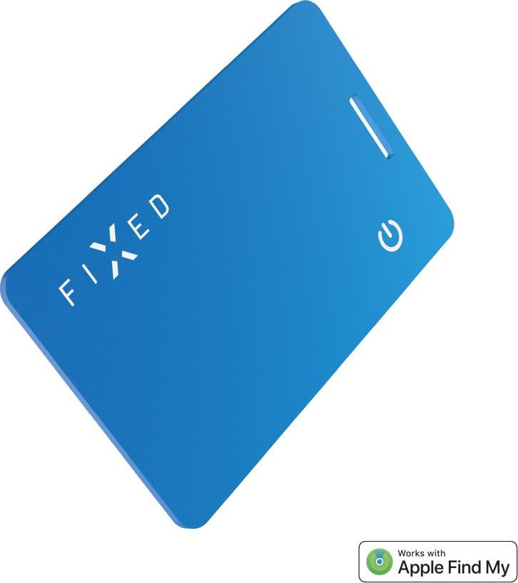Smart tracker FIXED Tag Card 2 s podporou Find My, bezdrátové nabíjení, modrý