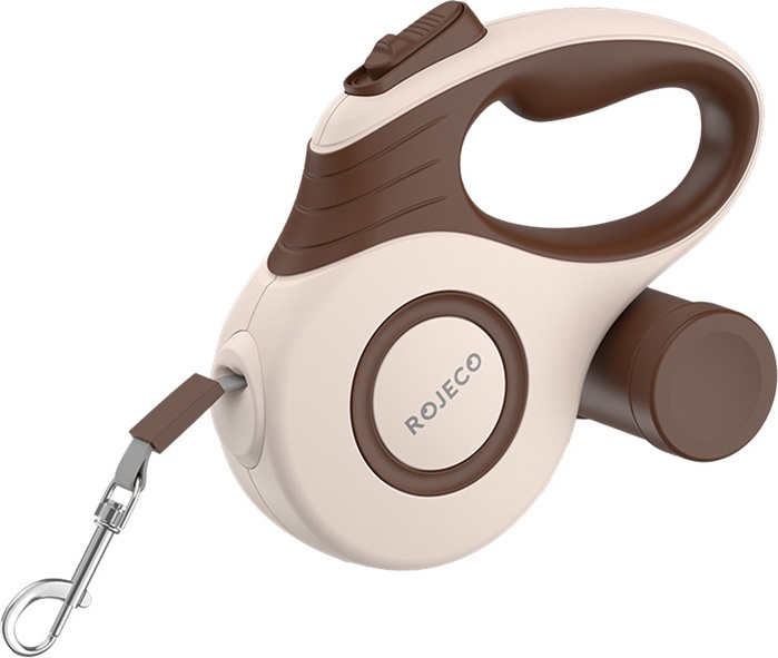 Automatické zatahovací vodítko pro psy Rojeco A12 5M (hnědé)