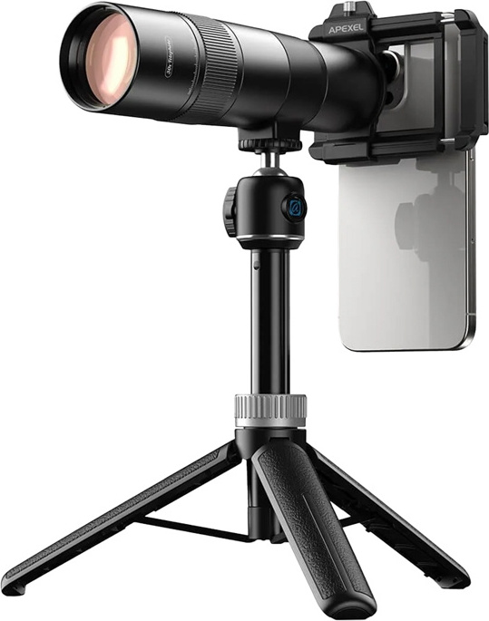 30x zoom objektiv Apexel se stativem APL-T30XJJ028 pro mobilní telefony