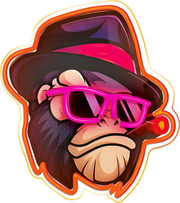 Neonové světlo ART LED GANGSTA MONKEY vícebarevné FLA03 Forever Light