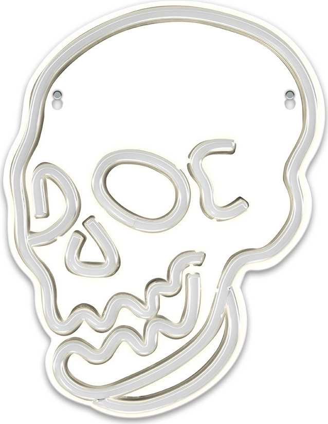 Neonové světlo PLEXI LED SKULL bílé FPNE07X Forever Light