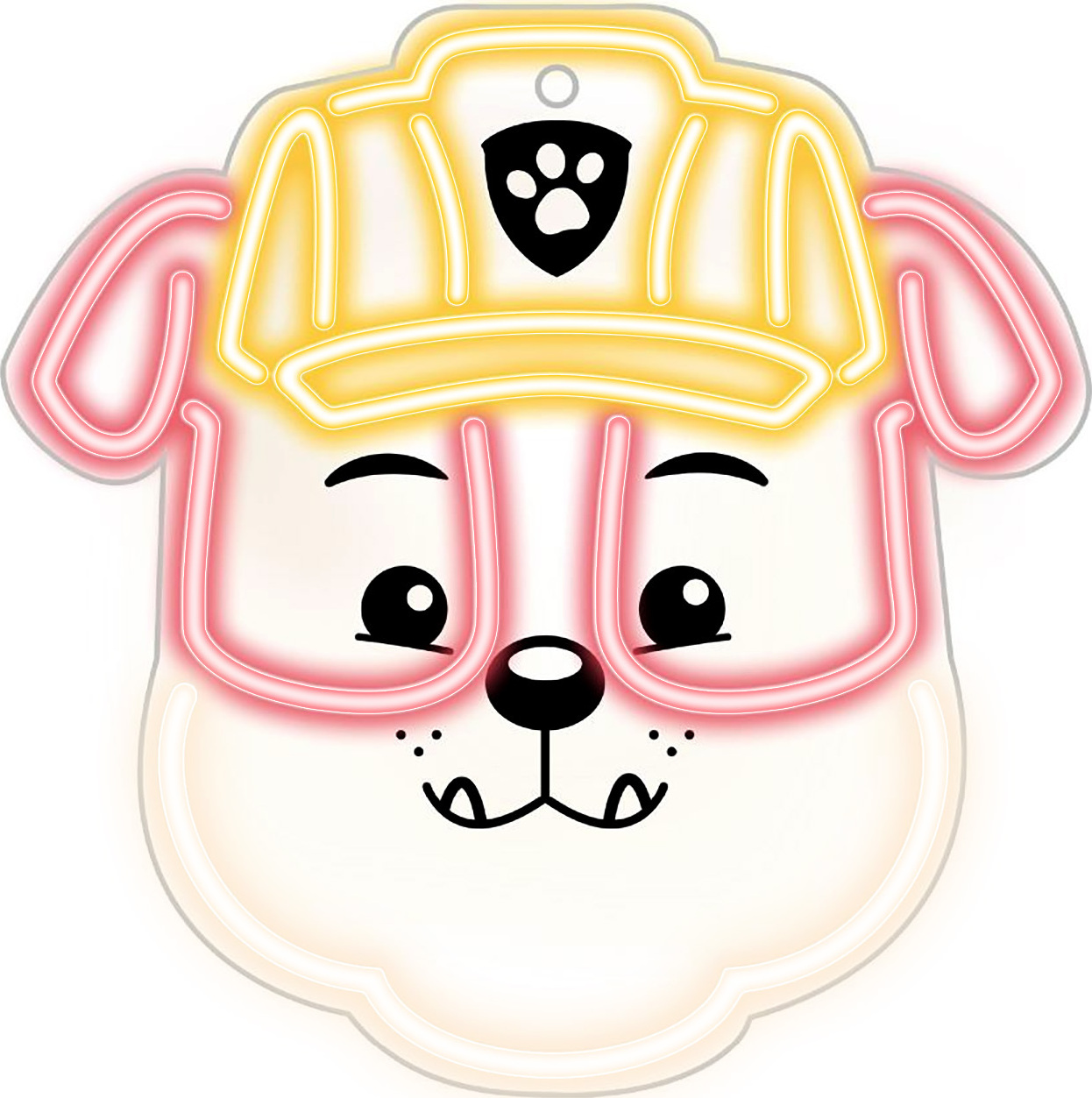 Závěsná neonová LED Paw Patrol na plexiskle - Rubble OW-130446