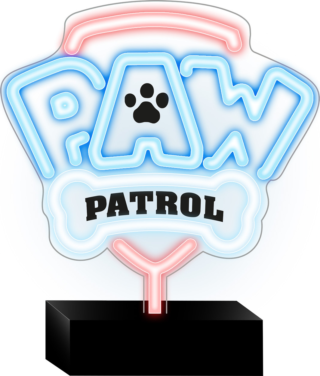 Neonová LED lampa na stojánku Paw Patrol - Logo OW-120146