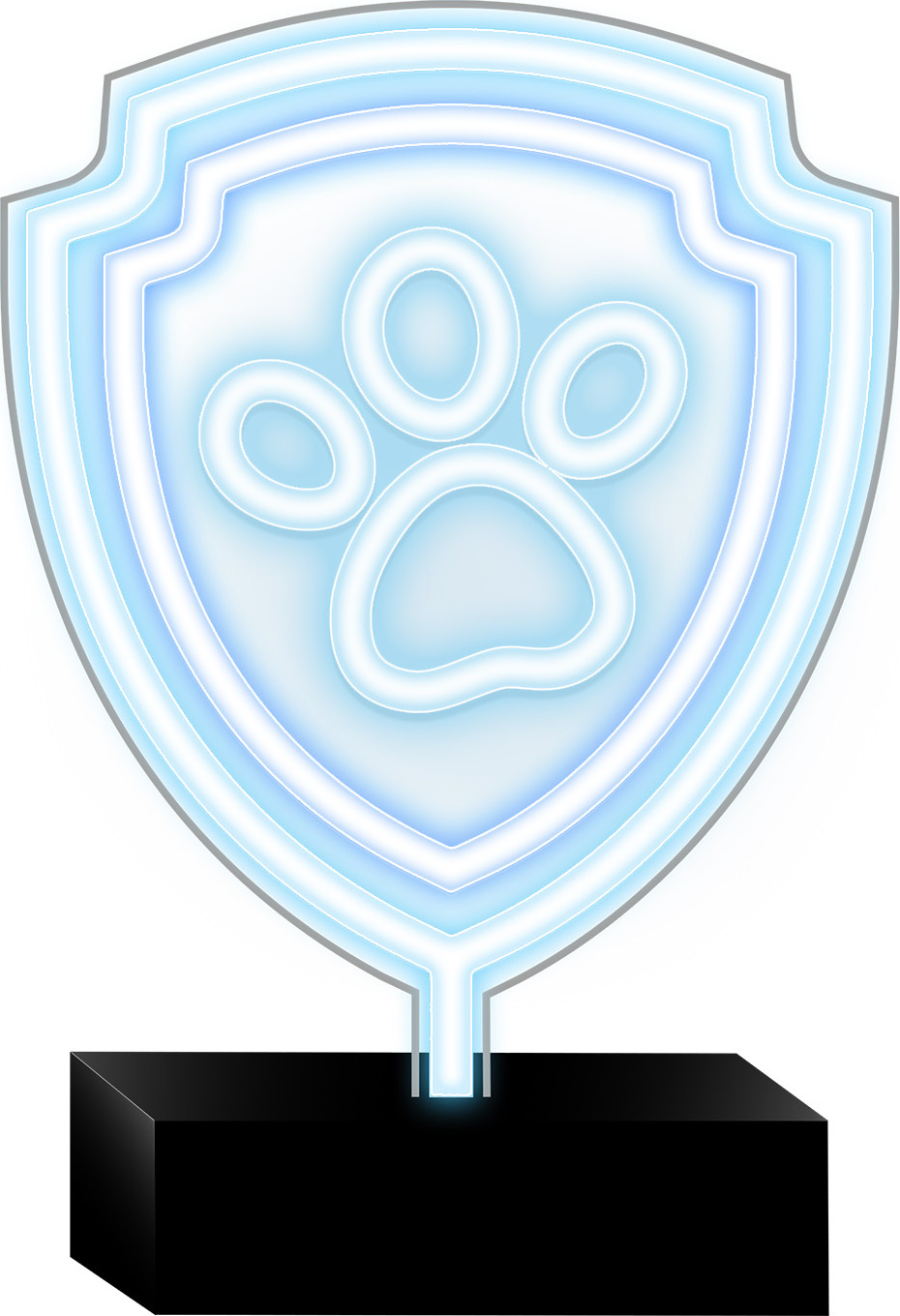 Neonové LED světlo na stojanu Tlapková patrola - Paw OW-120246