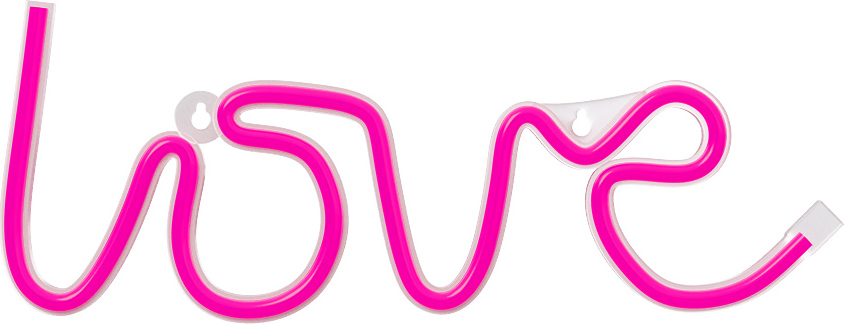 Neonové LED světlo LOVE růžové baterie + USB FLNE05 Forever Light