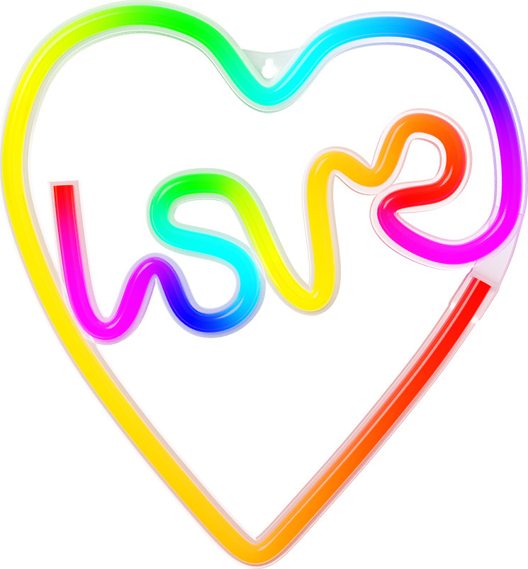 Neonové LED RGB světlo LOVE IN HEART FLRN02 + dálkové ovládání Forever Light